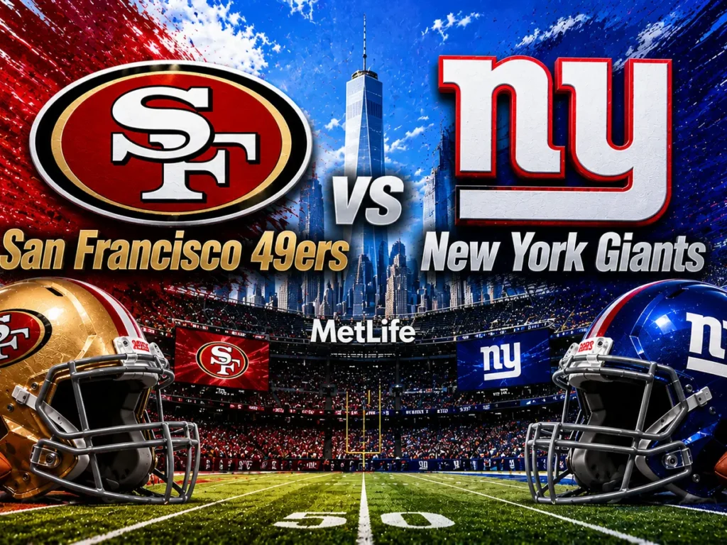 Football NFL: 49ers vs Giants (2 jours / 1 nuit) – 5 au 6 décembre 2026.
