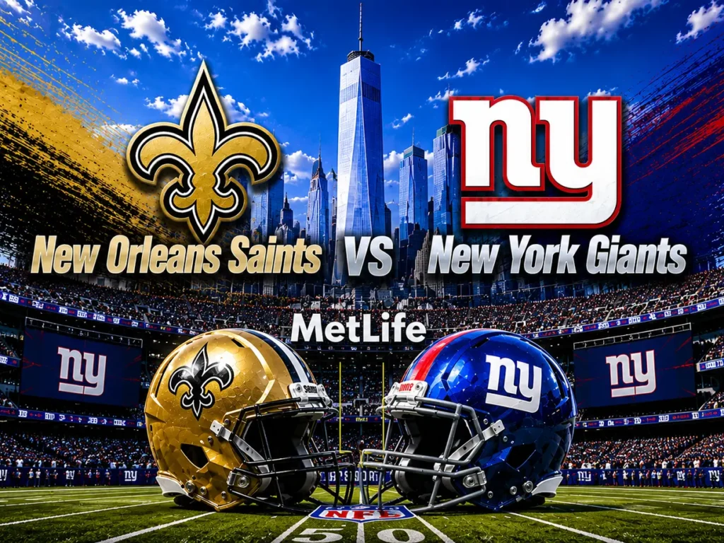 Football NFL: Saints vs Giants (2 jours / 1 nuit) – 17 au 18 octobre 2026.